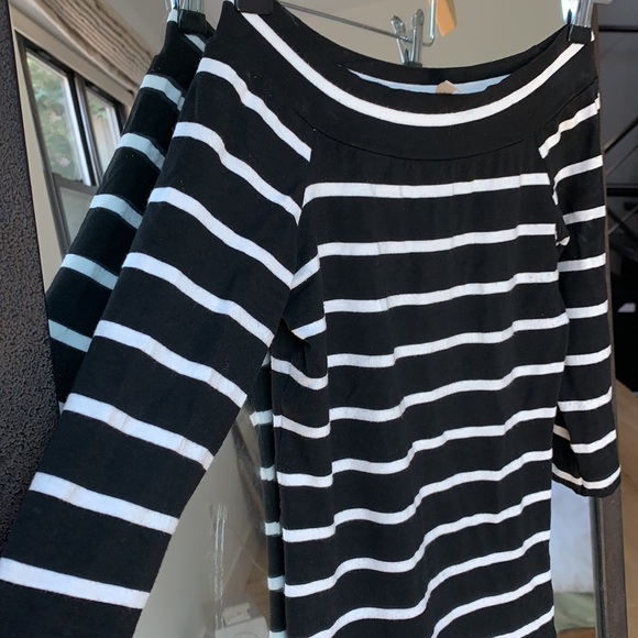 🦄 * 3/$10 * ASOS Striped boatneck top with 3/4 sleeves - Picture 5 of 7